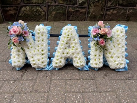 Baby Blue & Pink Letters
