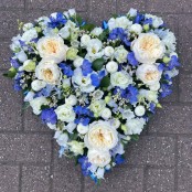 Blue & White Loose Heart